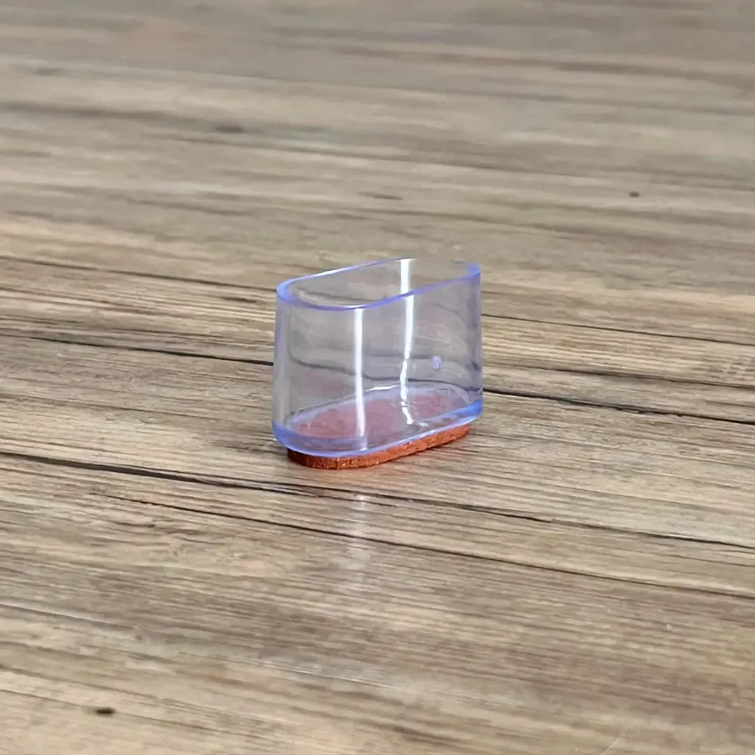 NEW Oval Felt Hybrid Silicone Chair Tips