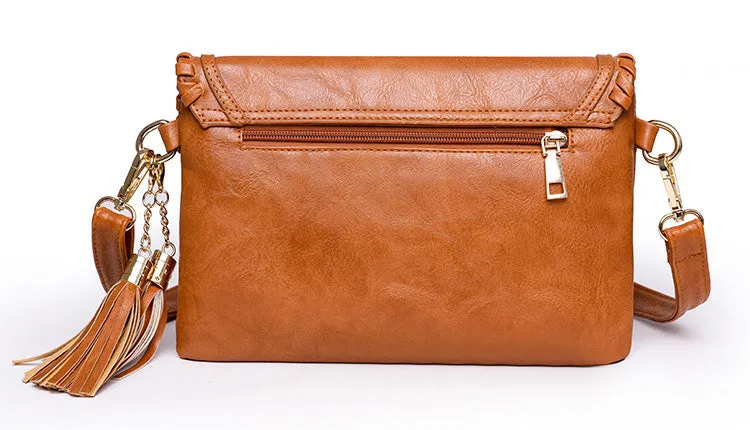 Paziye Vintage Tassel Clutch Satchel