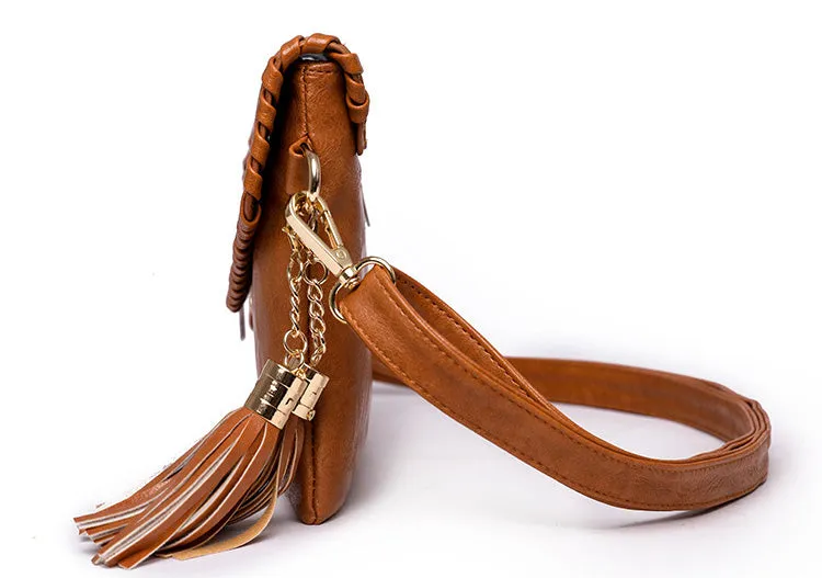 Paziye Vintage Tassel Clutch Satchel