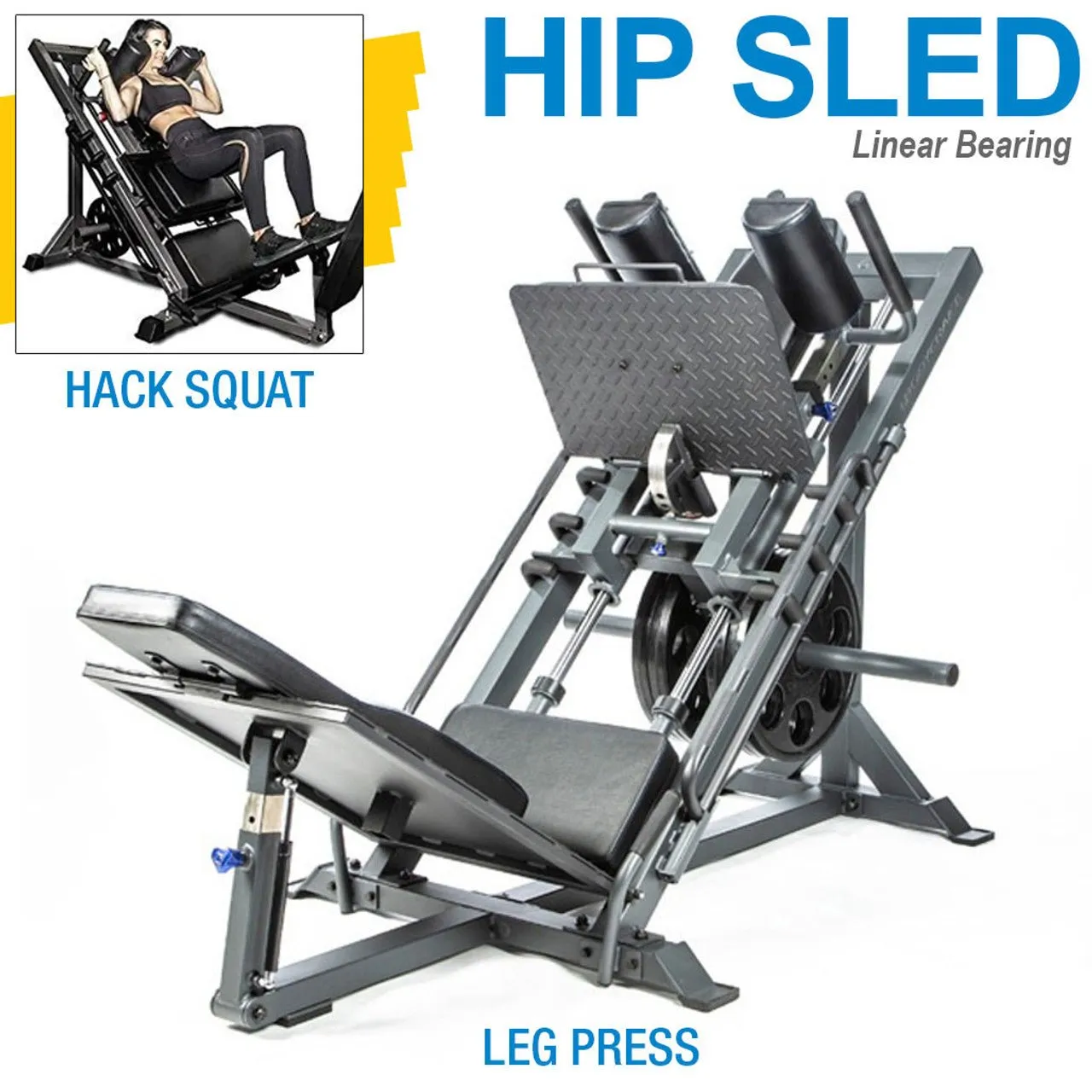 Pro Linear Bearing Angled Leg Press / Hack Squat F760 - Heavy-Duty Leg Day Machine by BodyCraft
