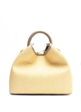 Raisin Raffia/Leather Natural/Taupe-Pre order delivery in 2 weeks