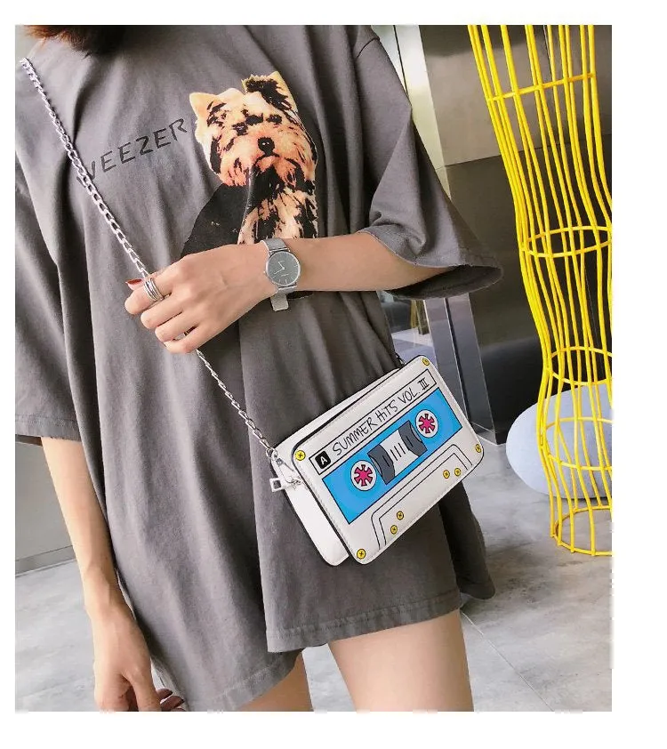 Retro Summer hit cassette player 3d handbag
