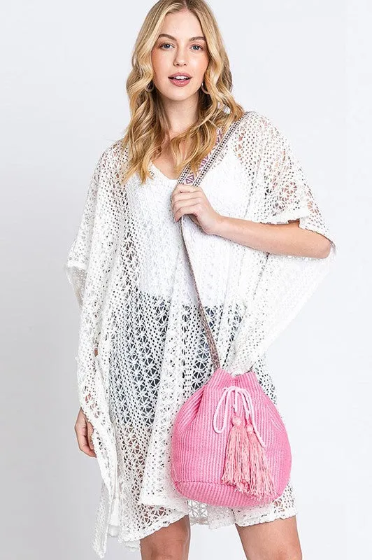 Solid Bucket Bag w/ Aztec Strap (3 Options)