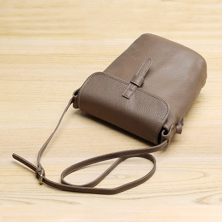 Stylish Leather Womens Bucket Bag Crossbody Bags Purse Shoulder Bag