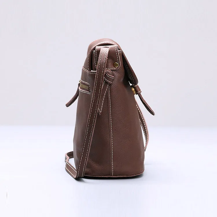 Stylish Leather Womens Bucket Bag Crossbody Bags Purse Shoulder Bag