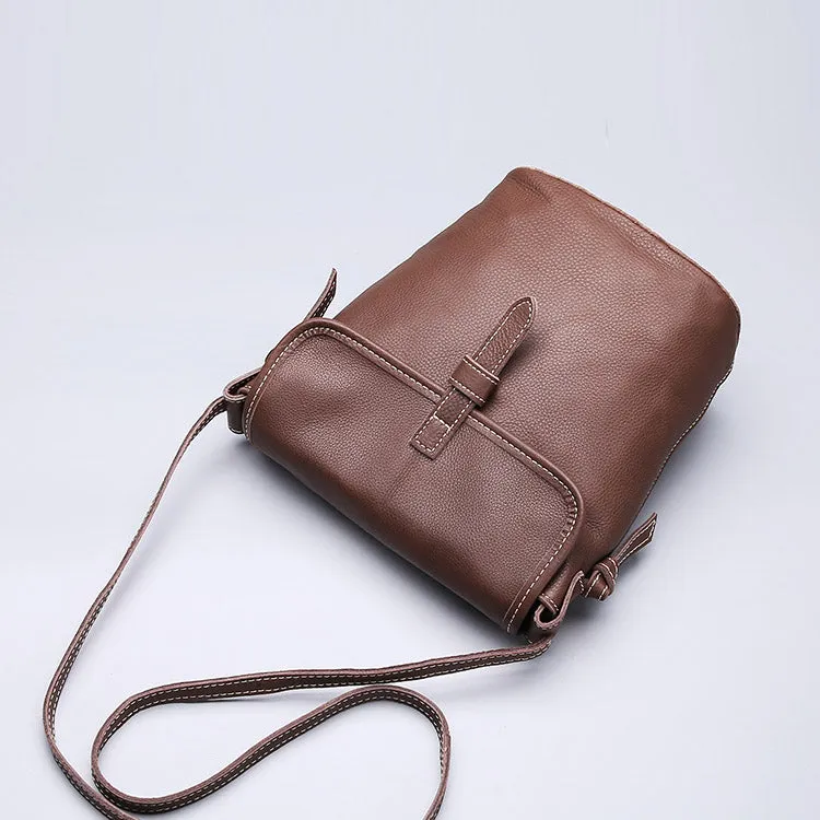 Stylish Leather Womens Bucket Bag Crossbody Bags Purse Shoulder Bag