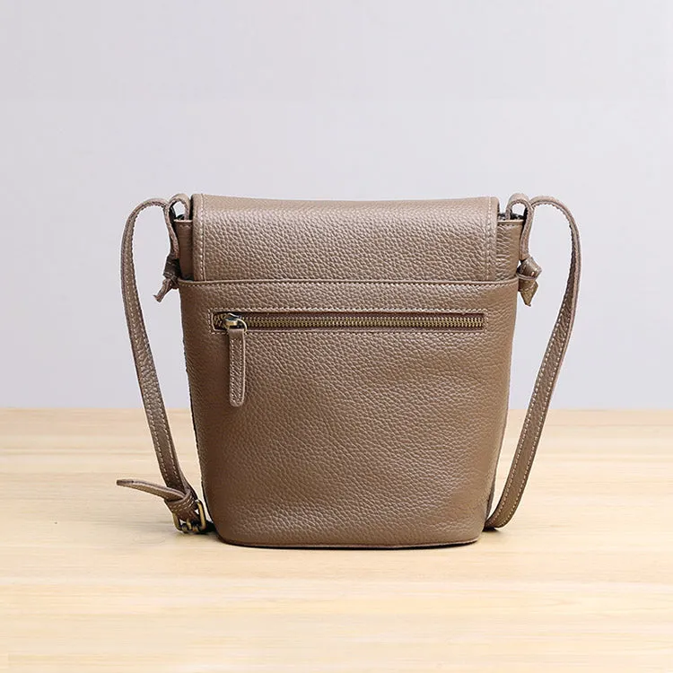 Stylish Leather Womens Bucket Bag Crossbody Bags Purse Shoulder Bag