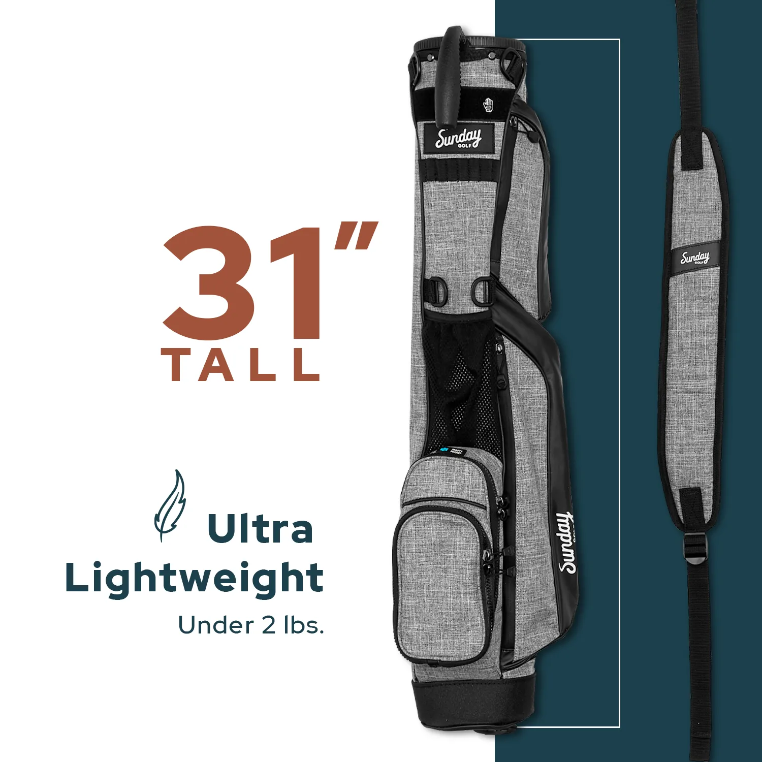 The Loma | Navy   Gold Par 3 Bag