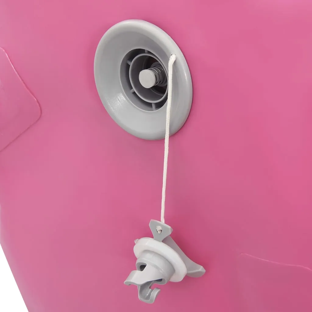 vidaXL Inflatable Gymnastic Roll with Pump 120x75 cm PVC Pink