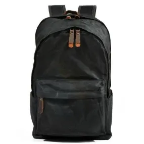 Vintage Waxed Canvas Backpack Mens