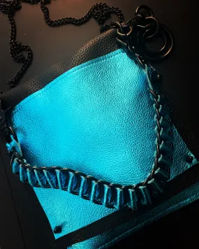 Warrior in Aquamarine Metallic Crossbody