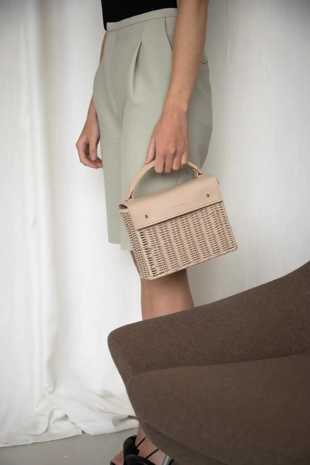 Wicker Wings Kuai Cream Handbag