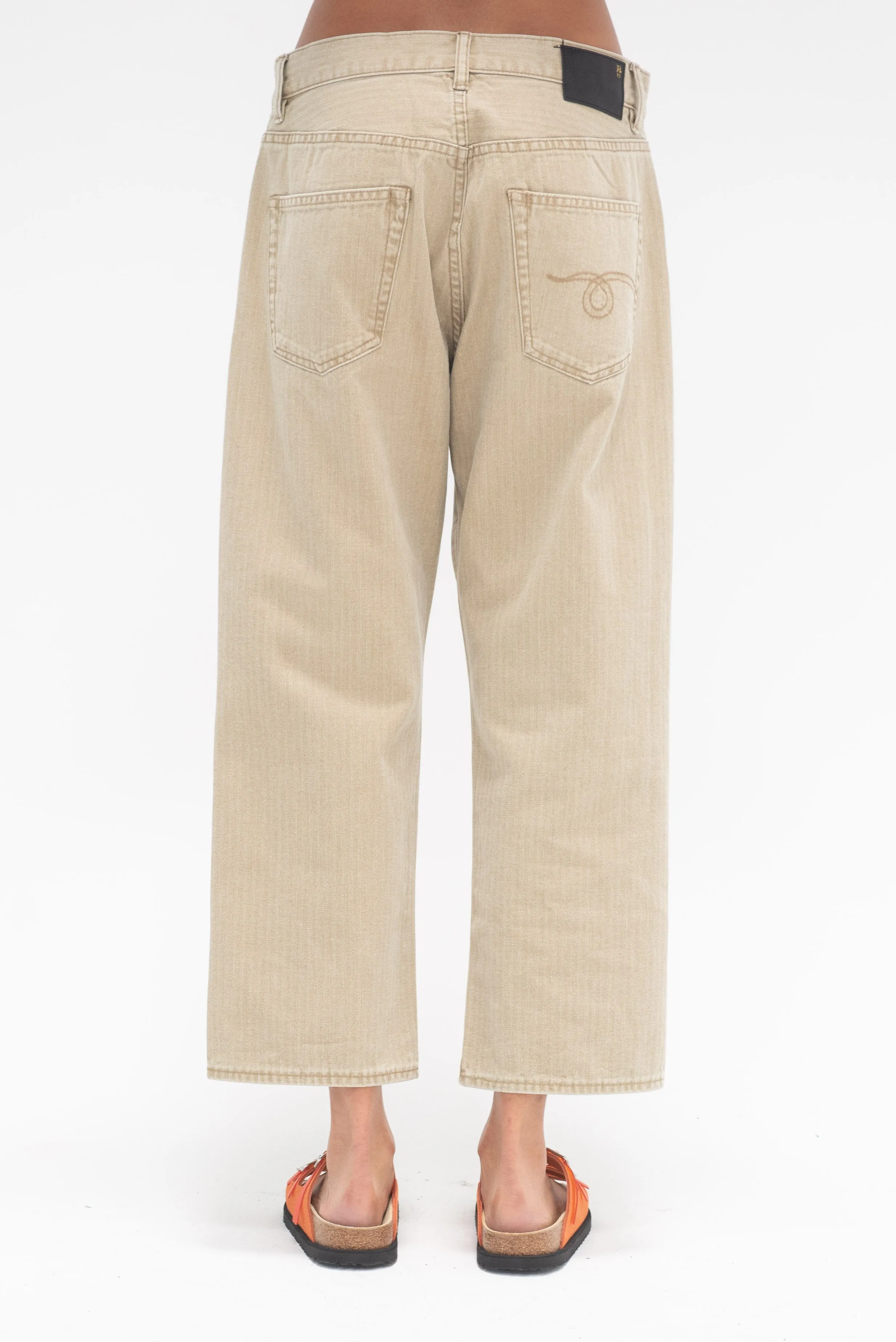 X-Bf Jean, Khaki Herringbone Twill