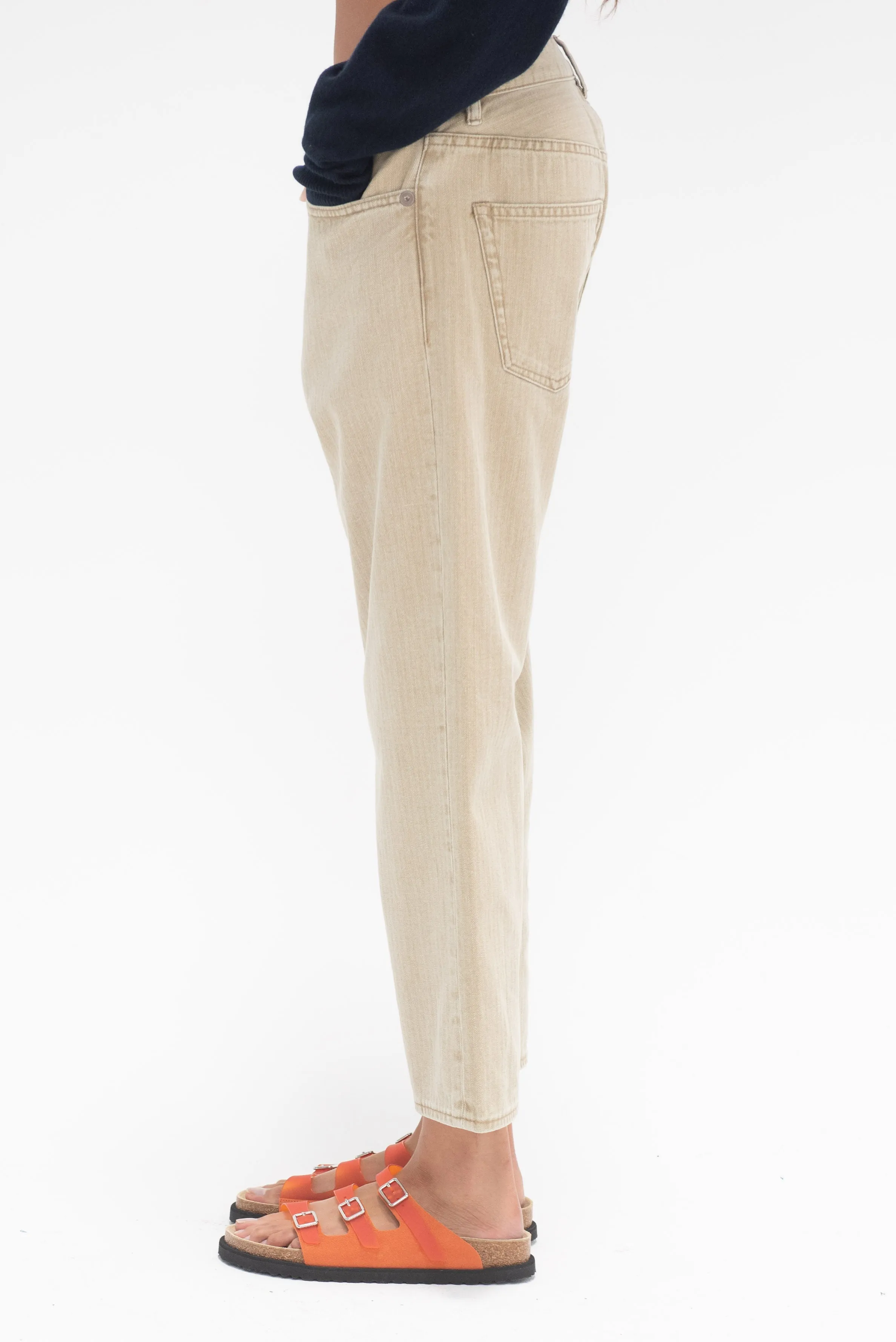 X-Bf Jean, Khaki Herringbone Twill